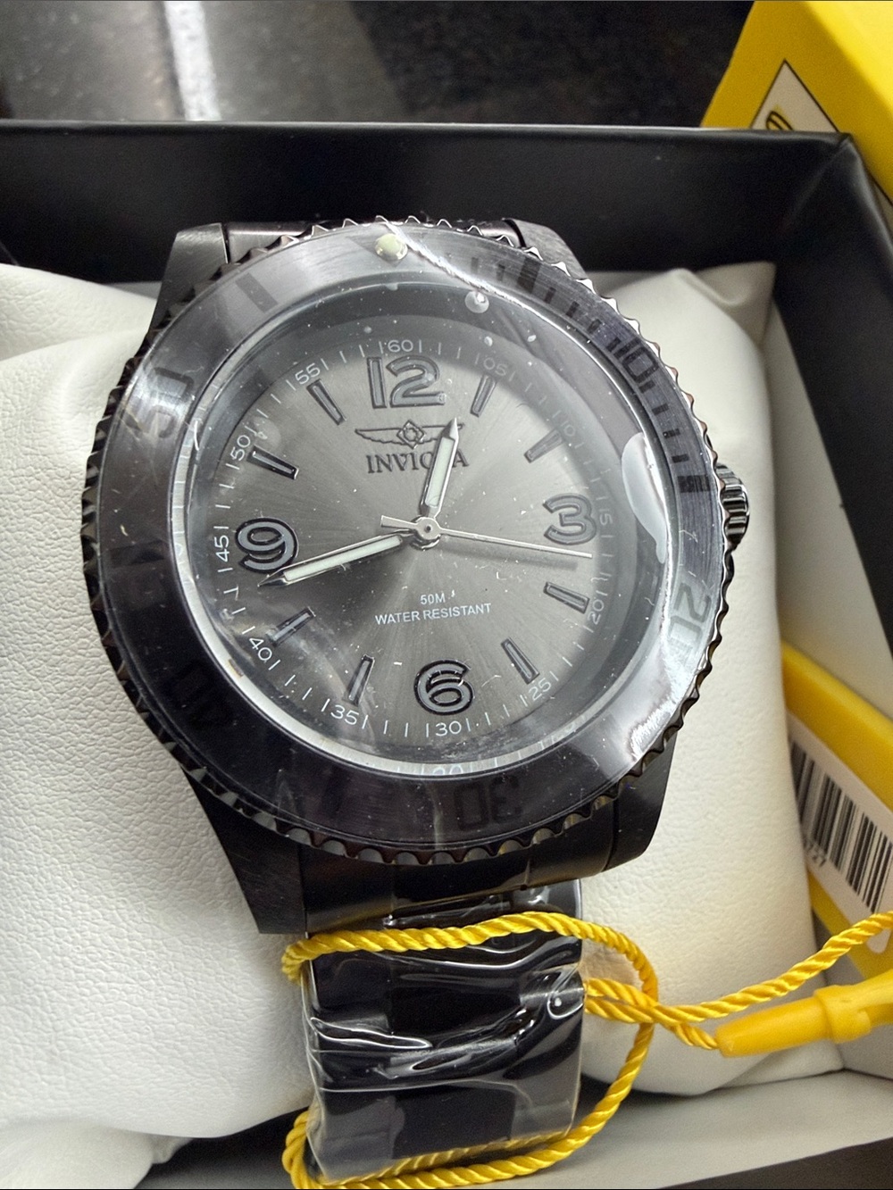 Invicta Black and Silver Men's Stainless Watch